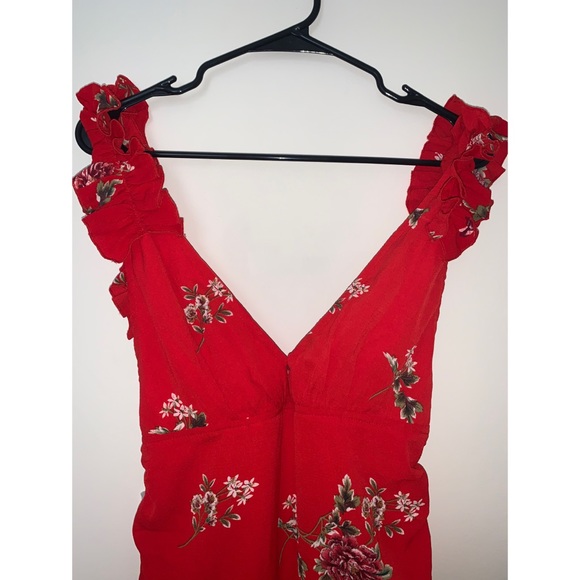 Floral Ruched Ruffle Dress - Picture 3 of 3